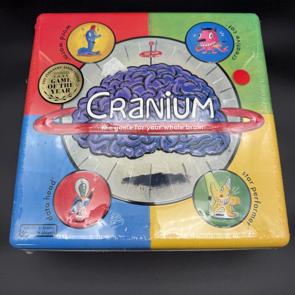 Vintage Cranium Board Game Tin Case 2002 New Sealed